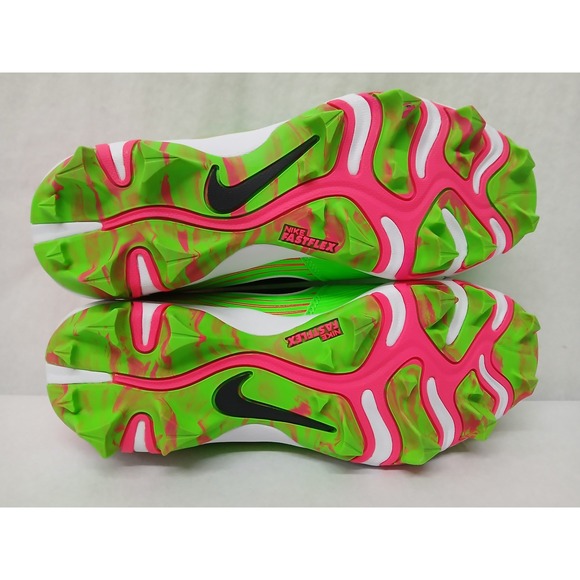 Nike Hyperdiamond 3 Keystone Womens Softball Cleats AO7920-300 Green Pink Size 7 - Picture 8 of 11